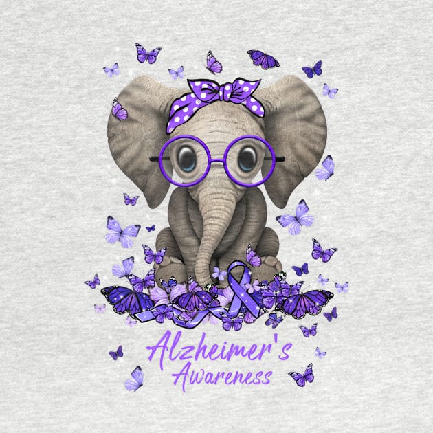 Alzheimer's Awareness Ribbon Elephant by osami
